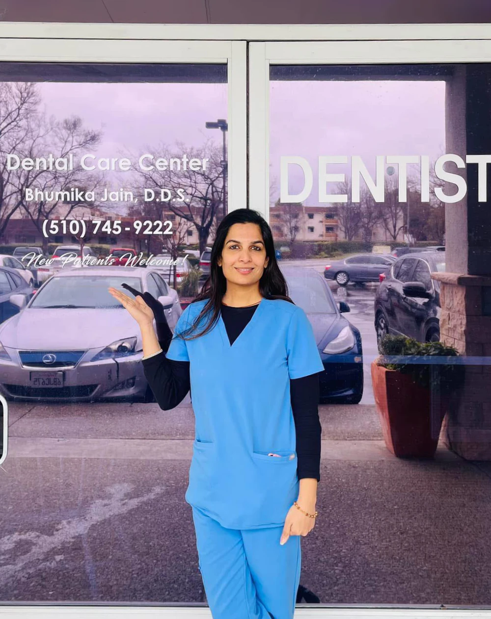 Dentist Bhumika Jain Outside Of Her Clinic